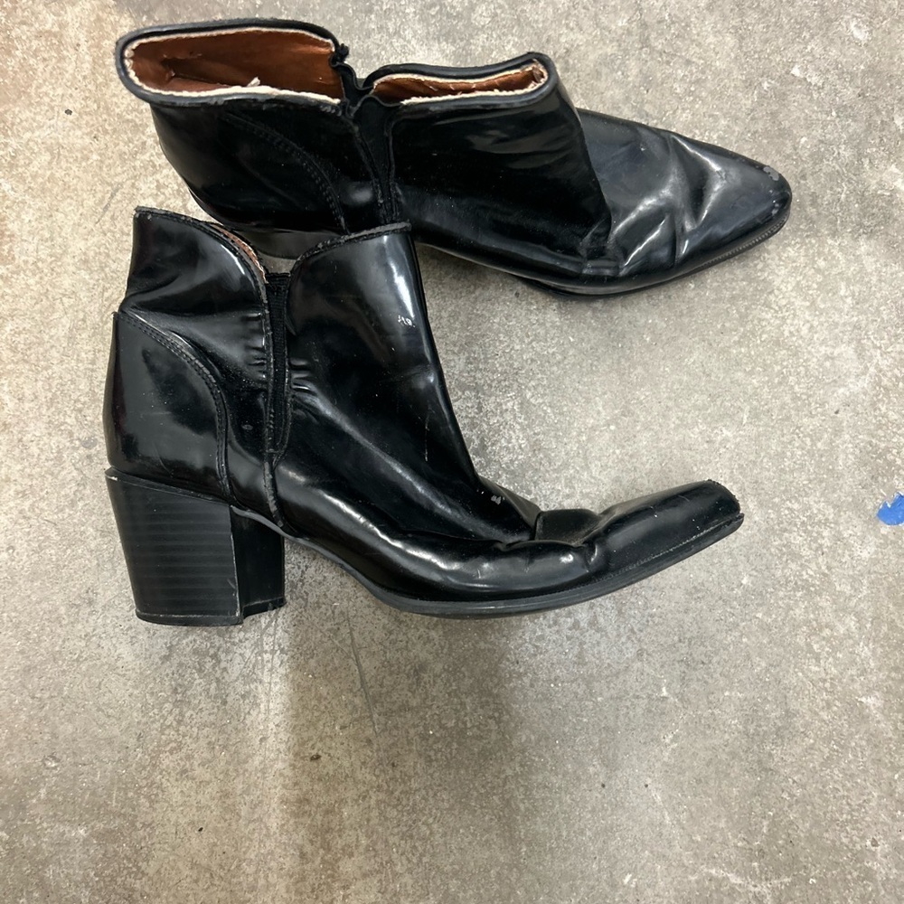 Rockport patent leather booties
